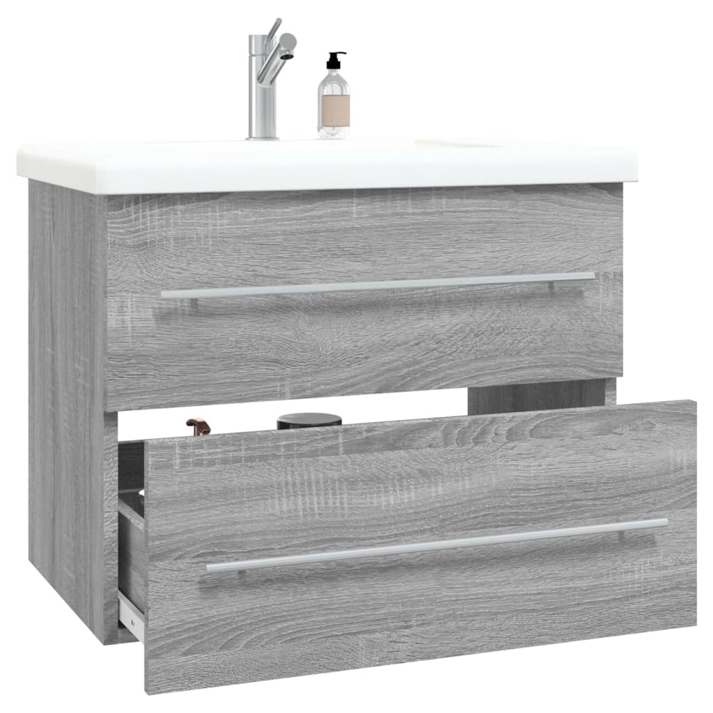 Washbasin Cabinet Grey Sonoma 60x38.5x48 cm Wood Material