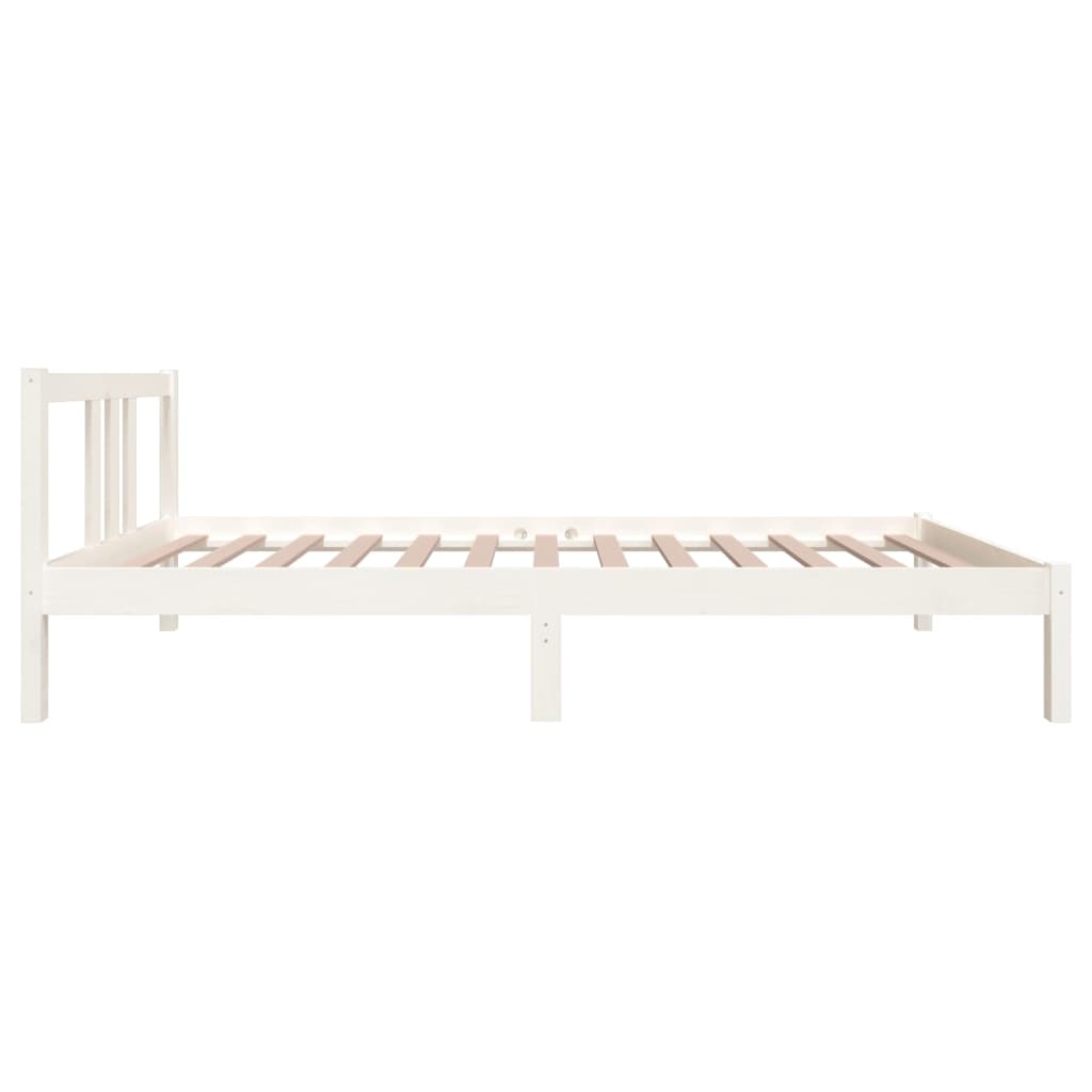 Solid Wood Bed White 90x200 cm