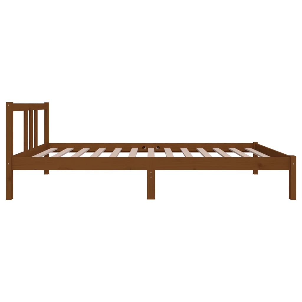 solid wood bed honey brown 90x200 cm