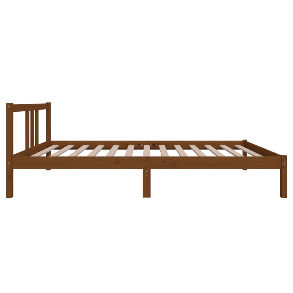 solid wood bed honey brown 100x200 cm