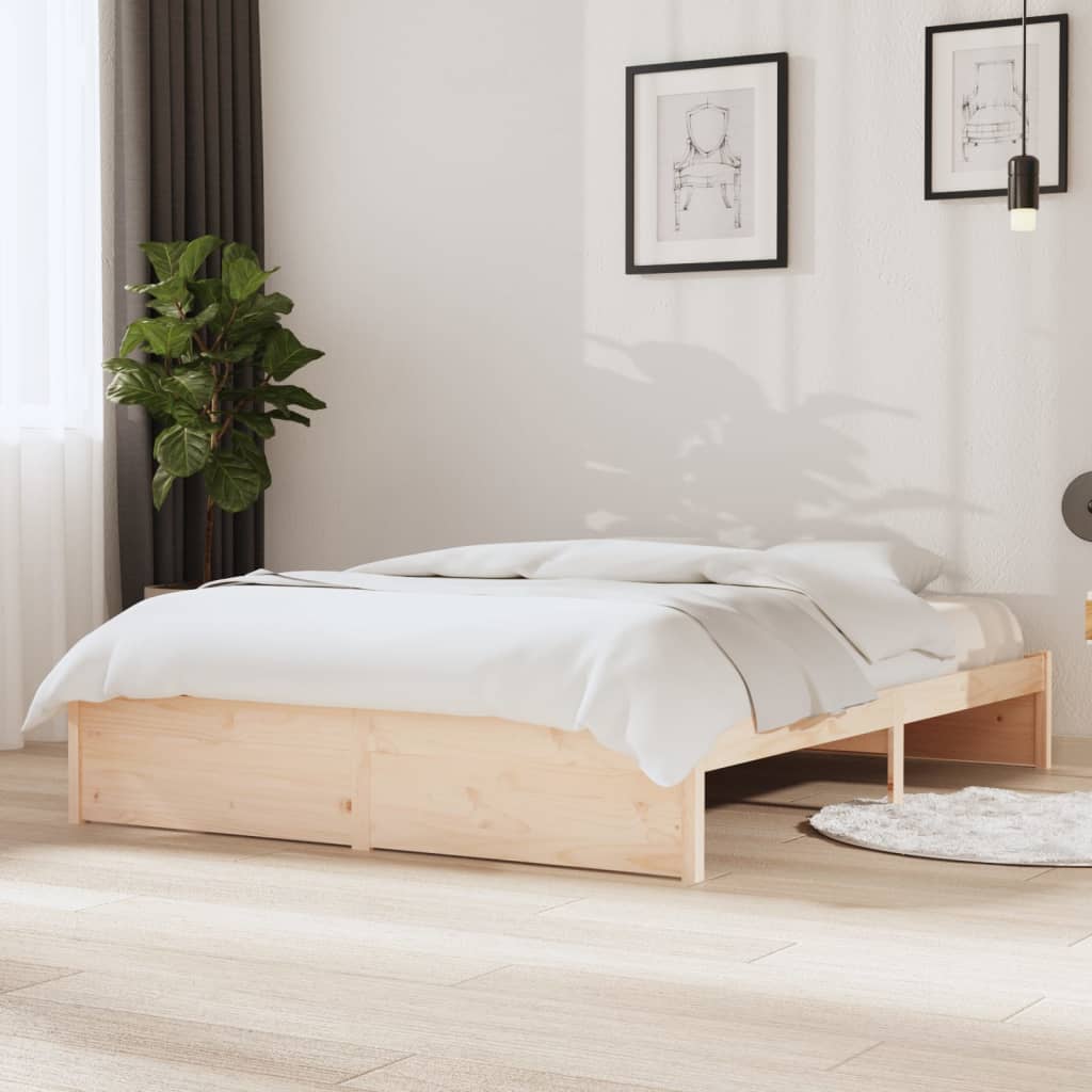 solid wood bed 135x190 cm