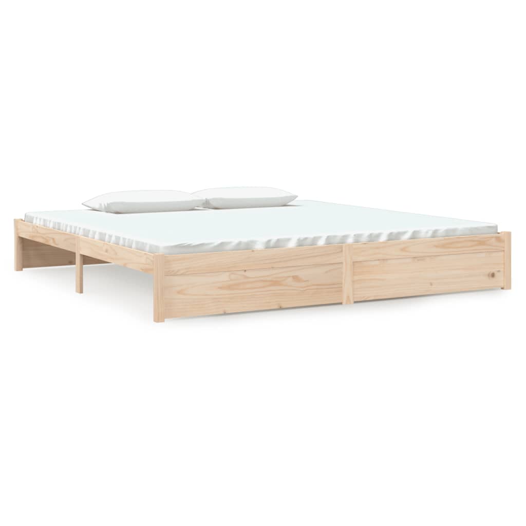 solid wood bed without mattress 200x200 cm