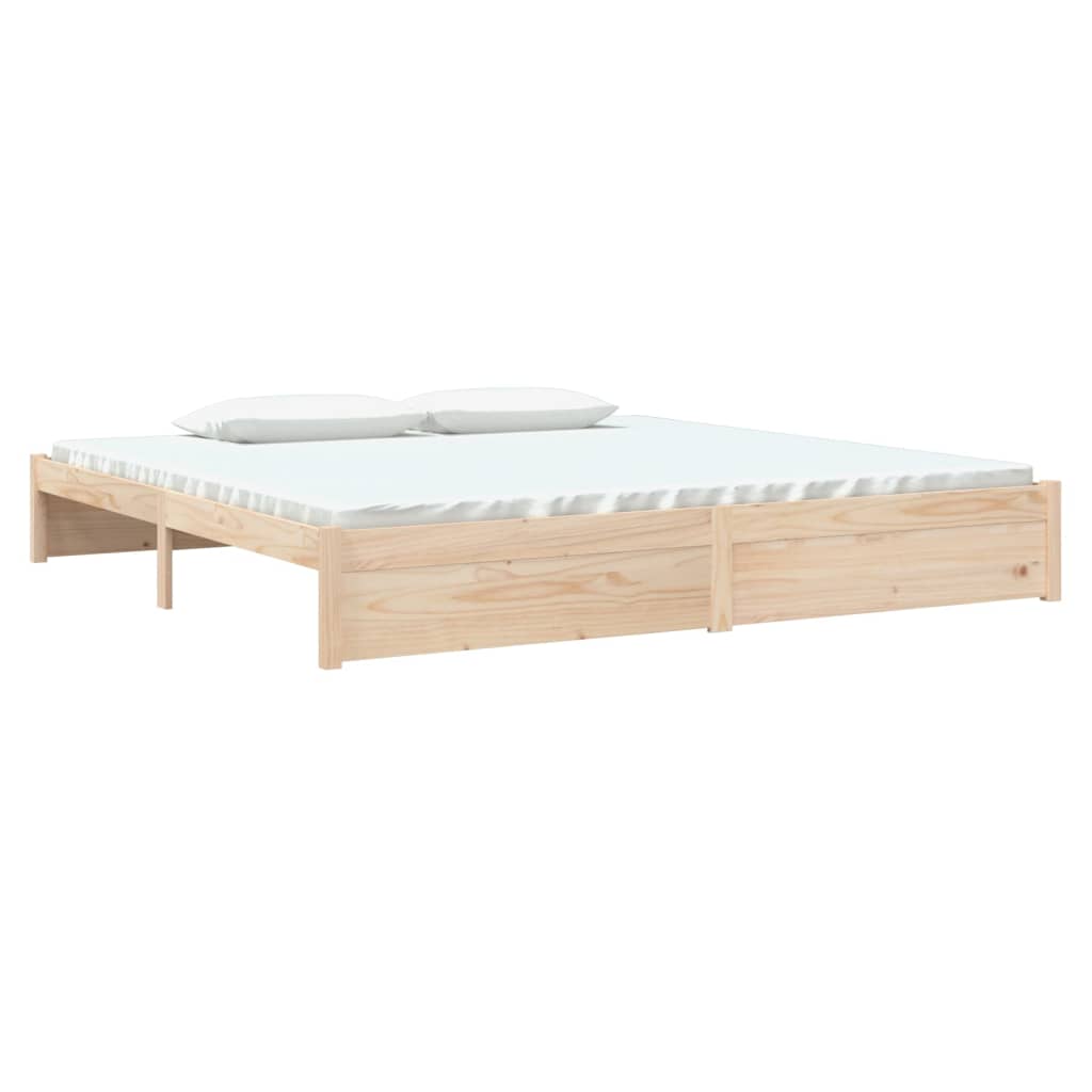 solid wood bed without mattress 200x200 cm