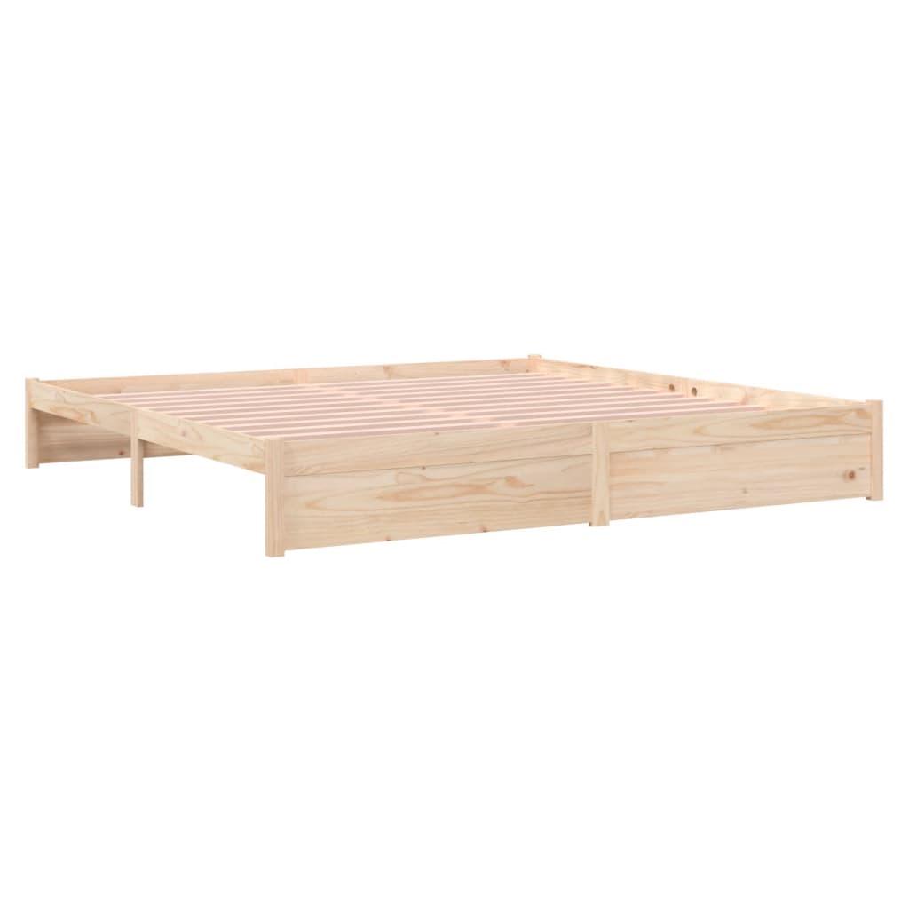 solid wood bed without mattress 200x200 cm