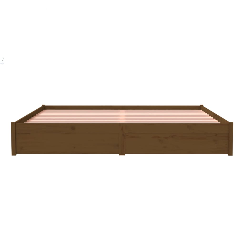 solid wood bed honey brown 200x200 cm