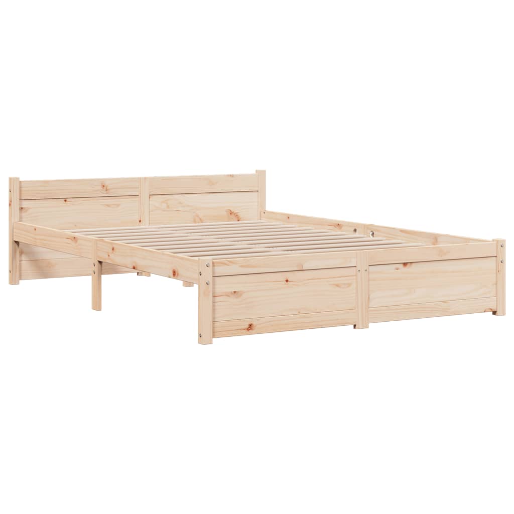 solid wood bed without mattress 140x200 cm