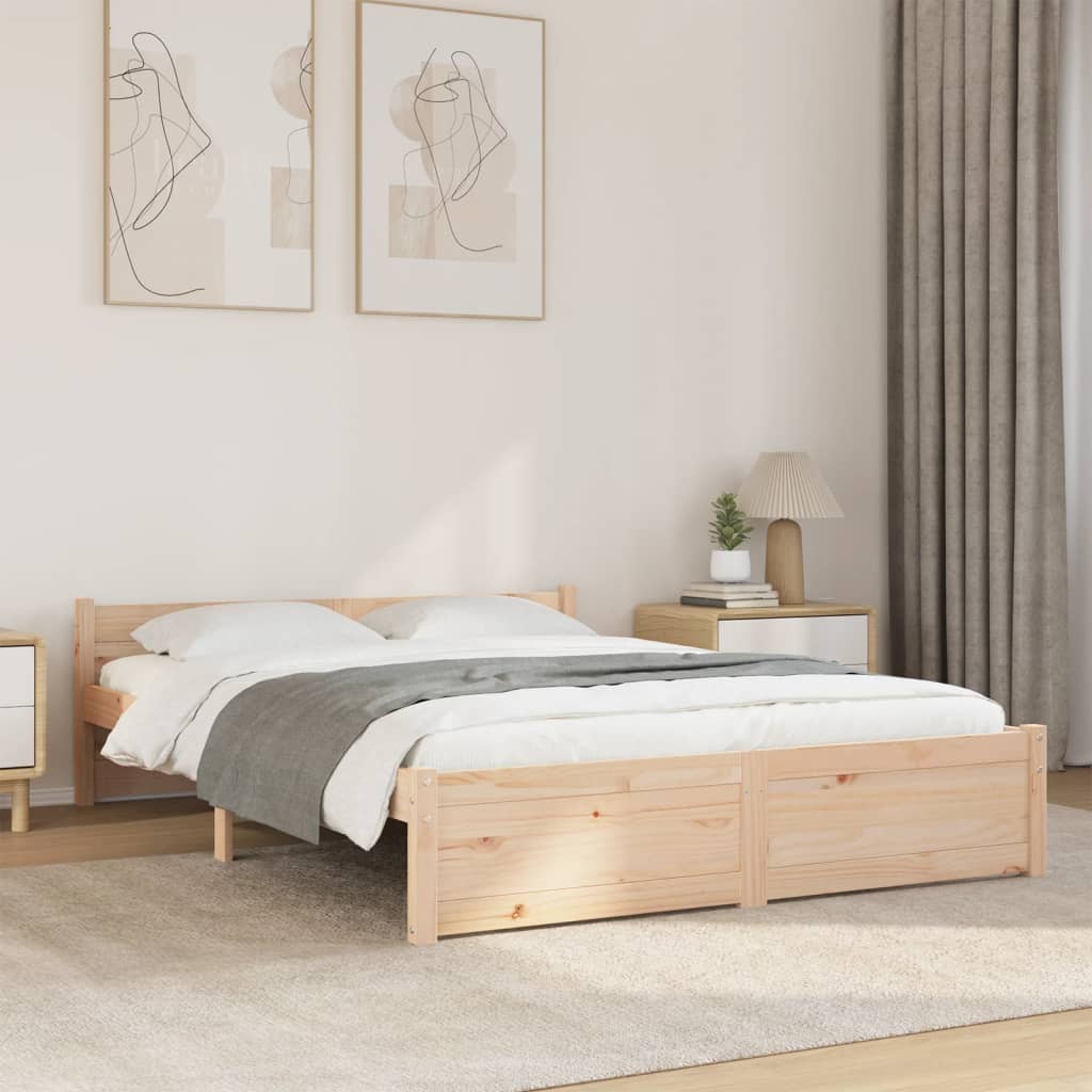 solid wood bed without mattress 140x200 cm