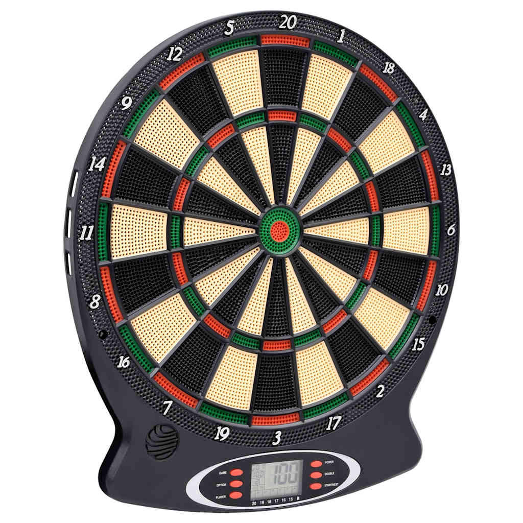 Electric Dartboard with Darts Black Polypropylene