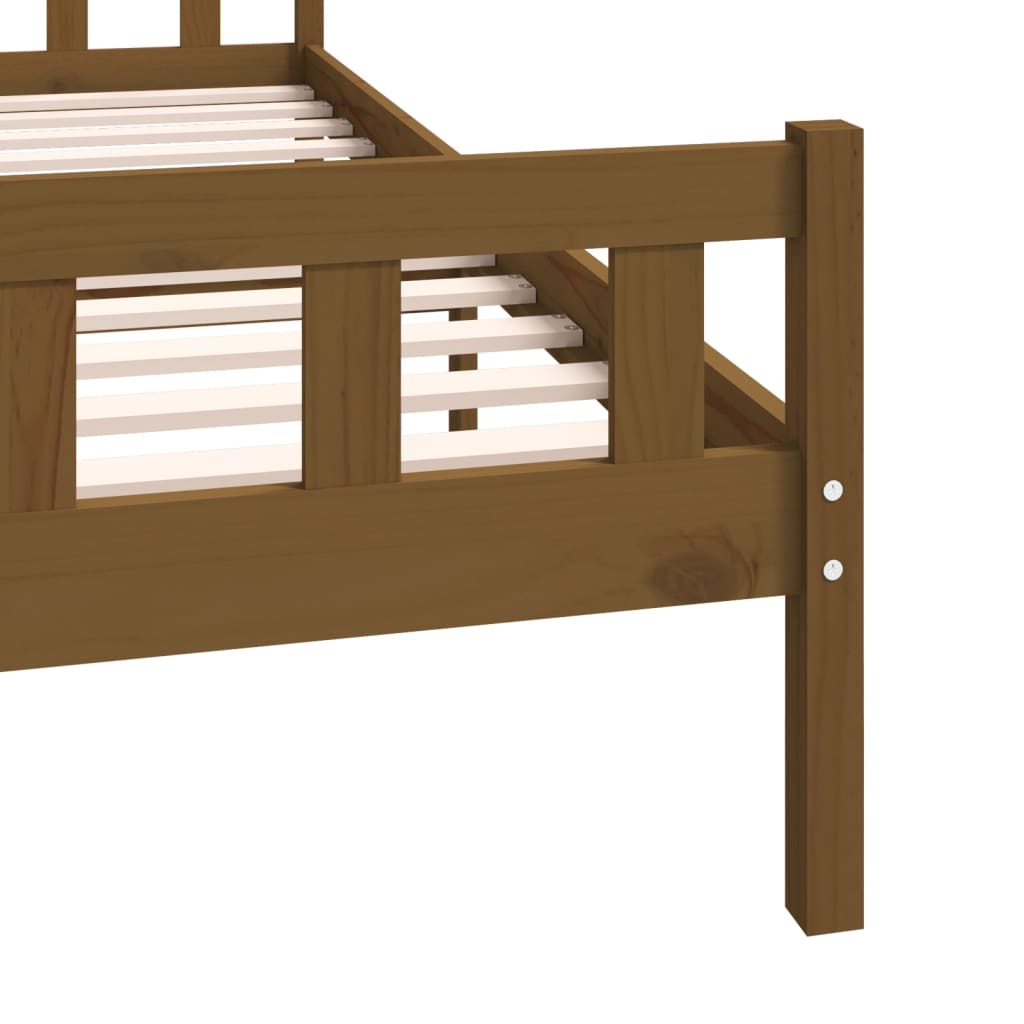 solid wood bed honey brown 200x200 cm