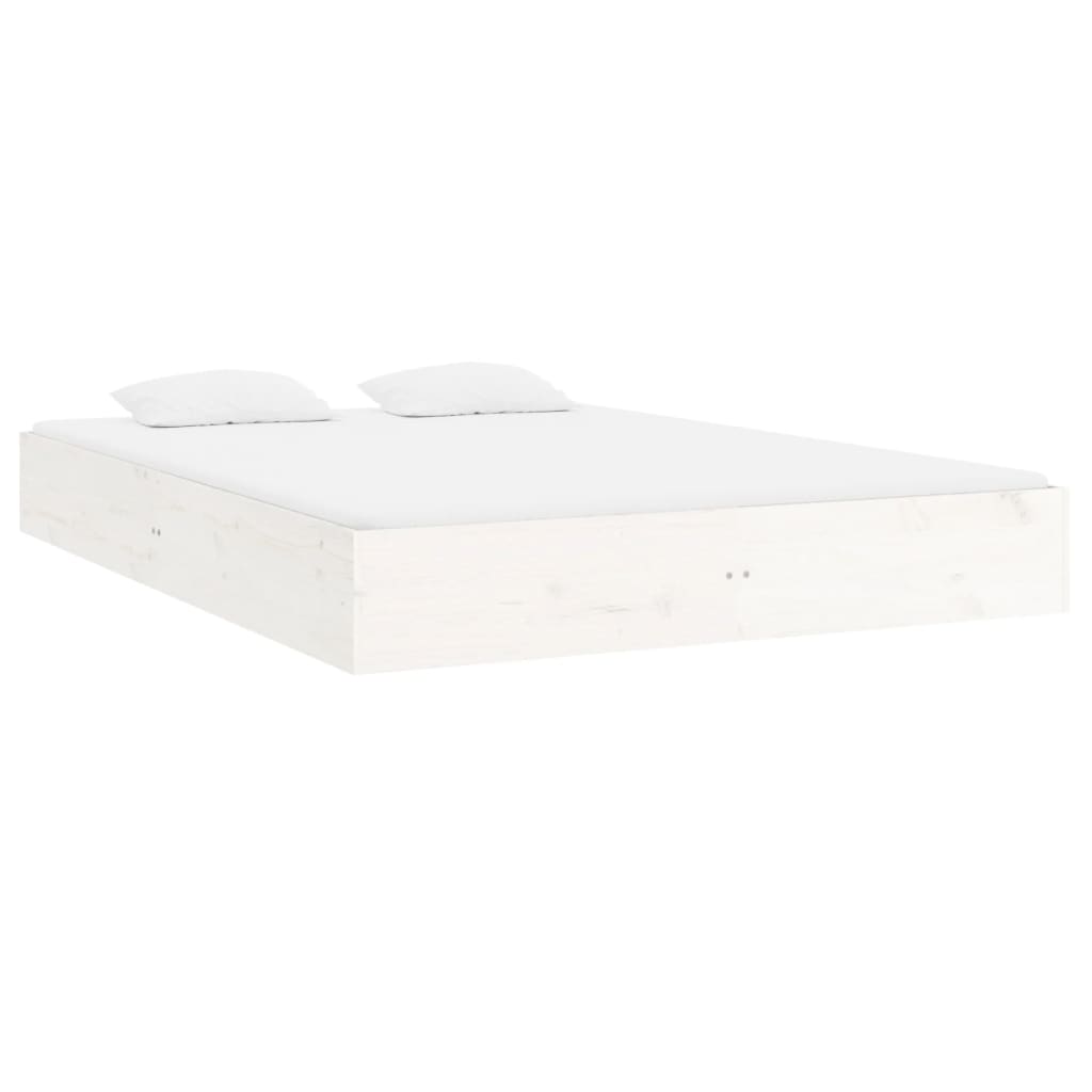 Solid Wood Bed White 180x200 cm