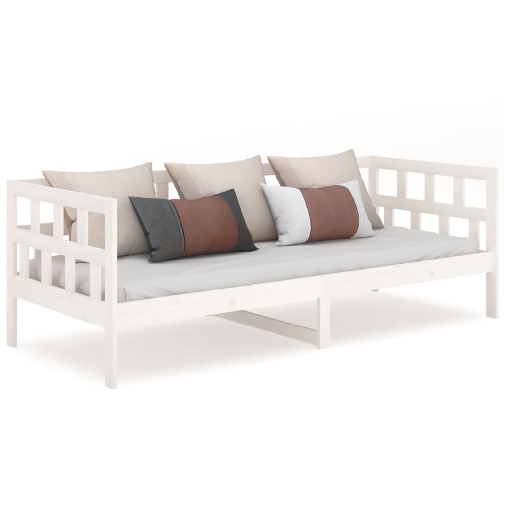 Daybed White Solid Pine 90x200 cm