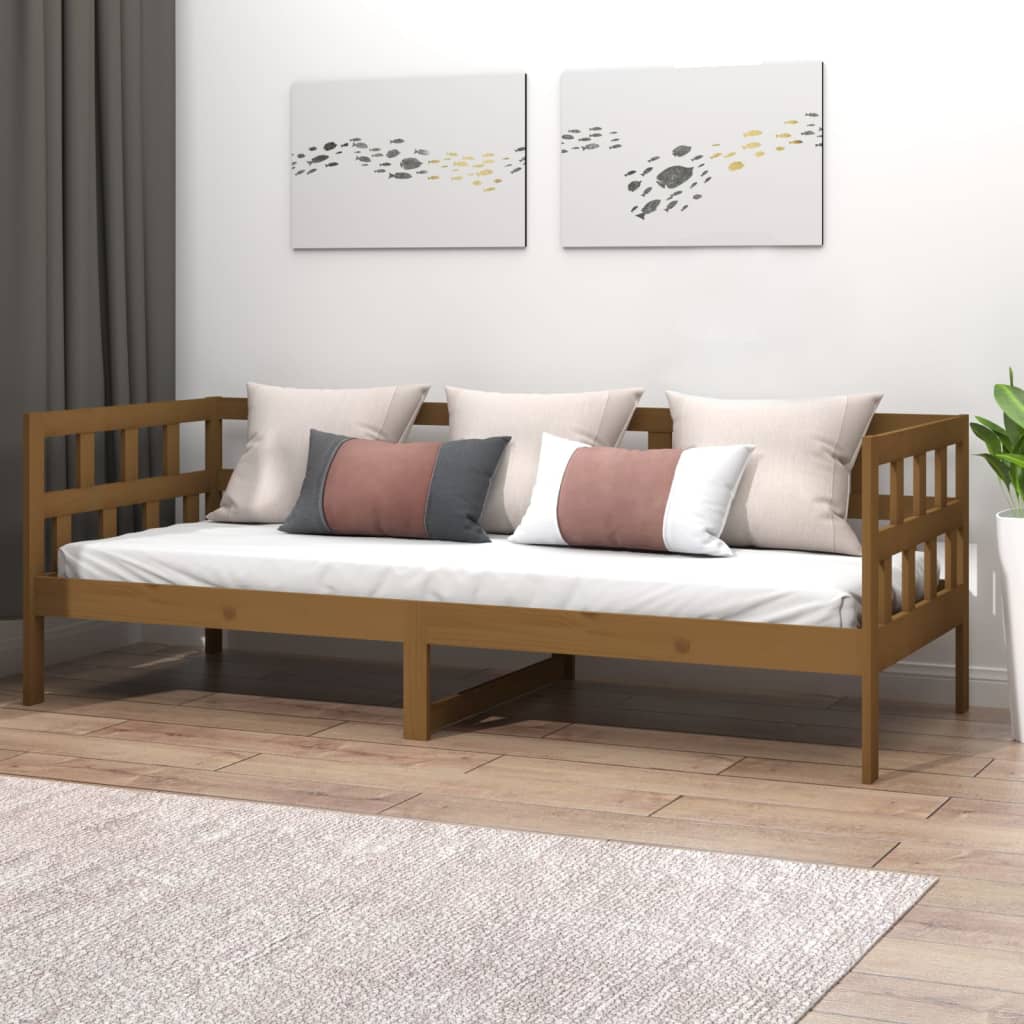 Daybed Honey Brown Solid Pine Wood 80x200 cm