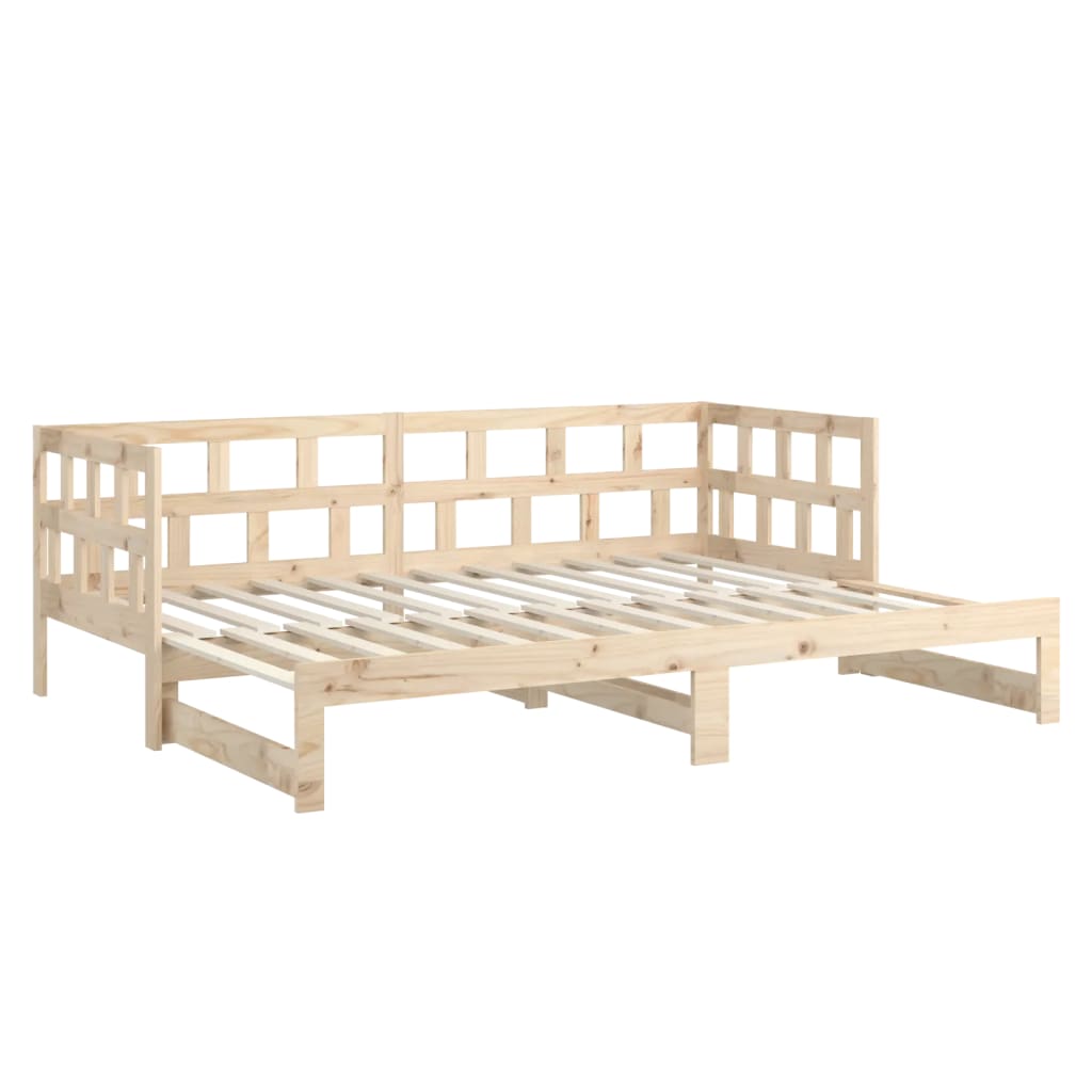 Daybed extendable solid pine wood 2x(90x200) cm