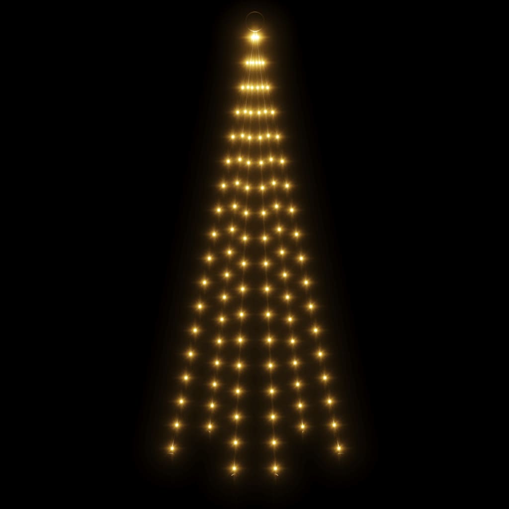 LED-Weihnachtsbaum für Fahnenmast Warmweiß 108 LEDs 180 cm