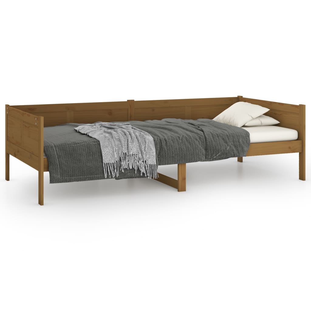 Daybed Honey Brown Solid Pine Wood 80x200 cm