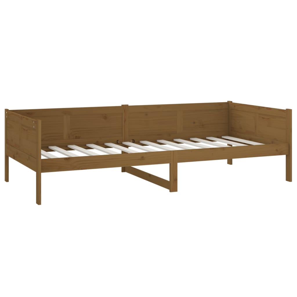 Daybed Honey Brown Solid Pine Wood 90x190 cm