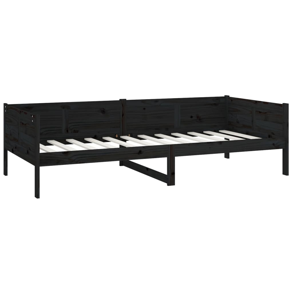 Daybed Black Solid Pine 90x190 cm