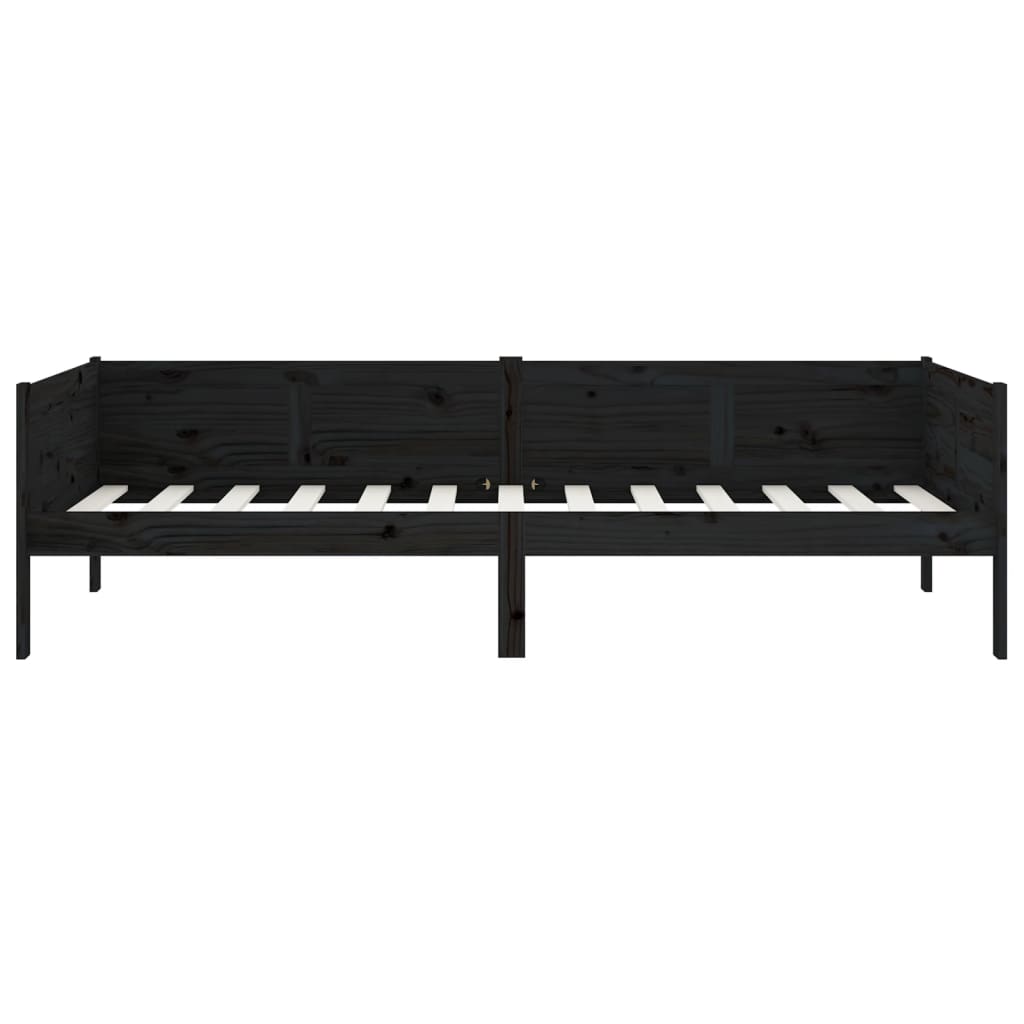 Daybed Black Solid Pine 90x190 cm