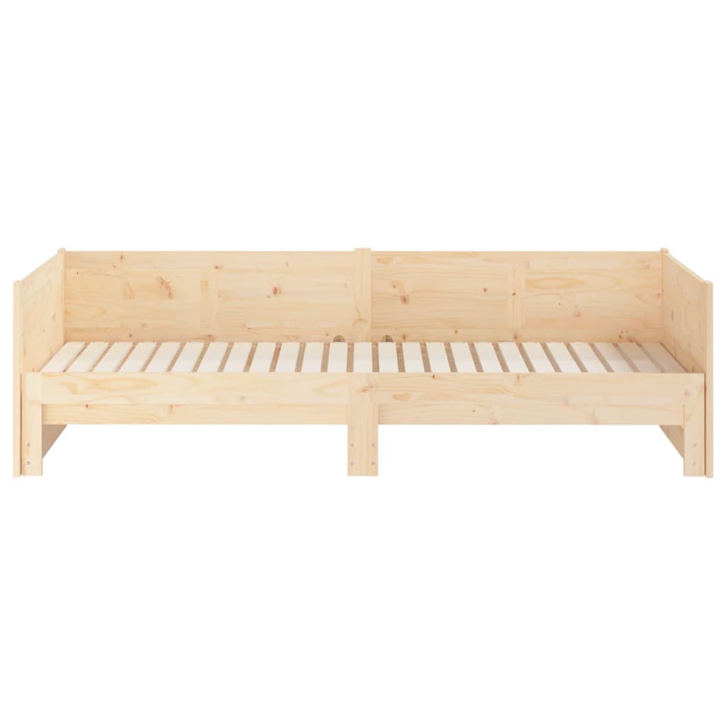 Daybed extendable solid pine wood 2x(90x200) cm