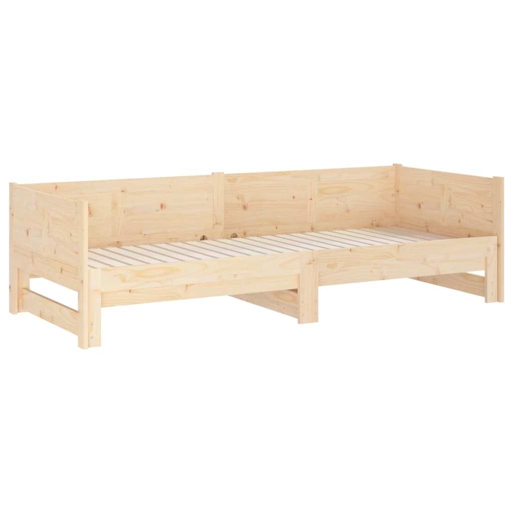 Daybed extendable solid pine wood 2x(90x200) cm