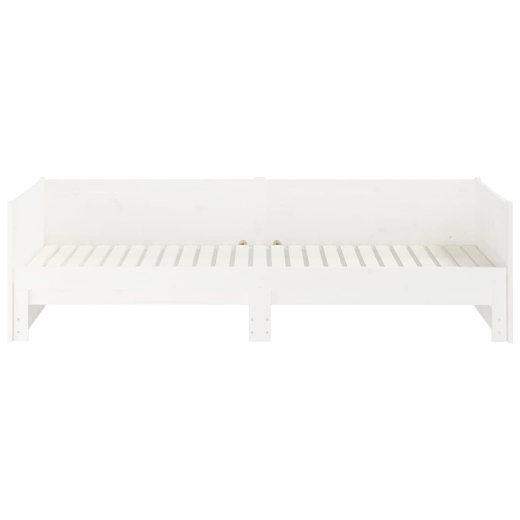 Extendable Daybed White Solid Pine 2x(80x200) cm