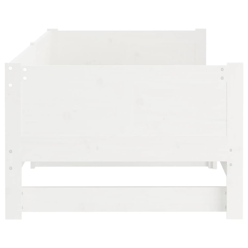 Extendable Daybed White Solid Pine 2x(80x200) cm