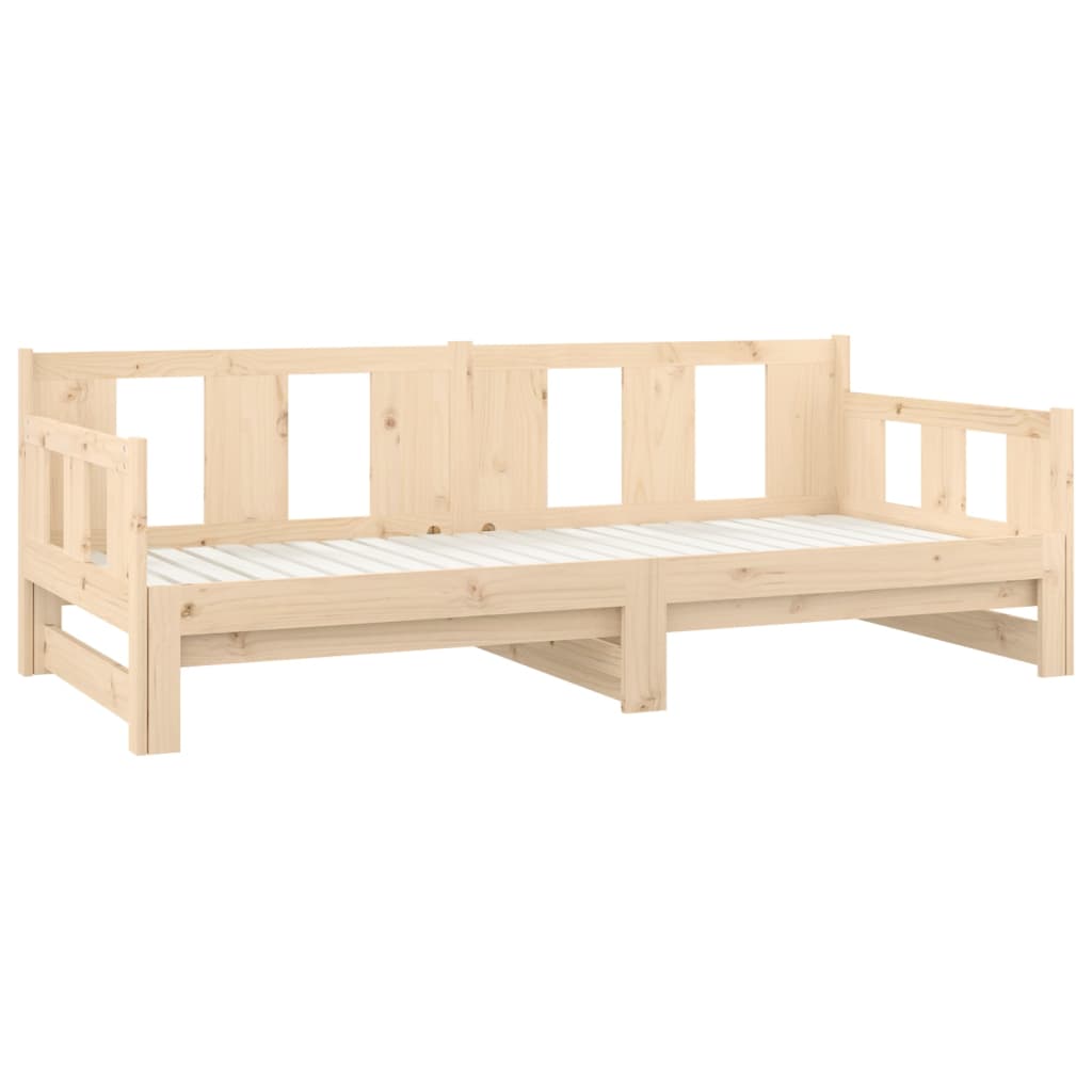 Daybed extendable solid pine wood 2x(90x200) cm