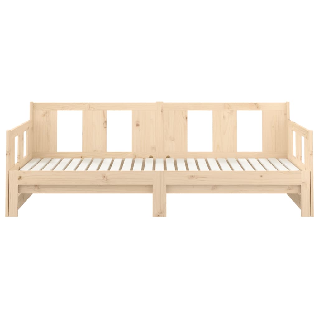 Daybed extendable solid pine wood 2x(90x200) cm