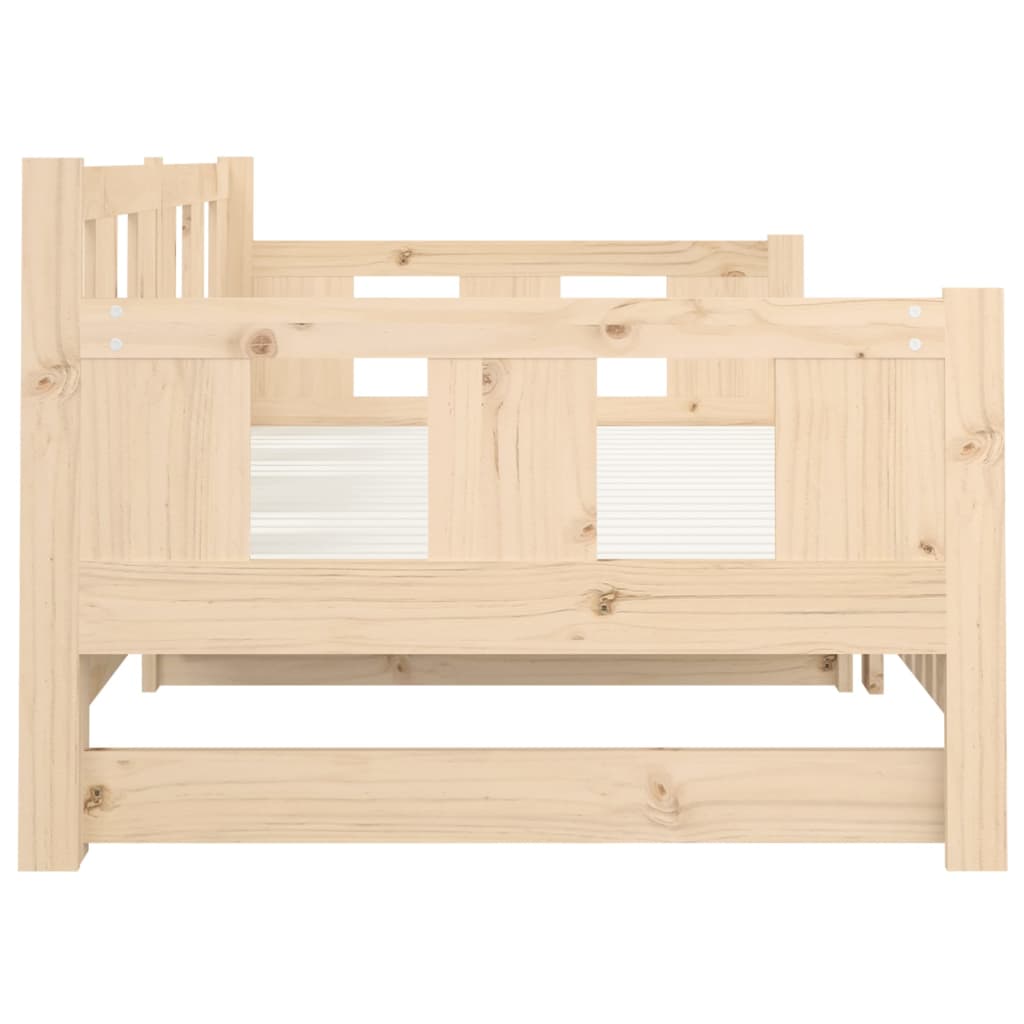 Daybed extendable solid pine wood 2x(90x200) cm