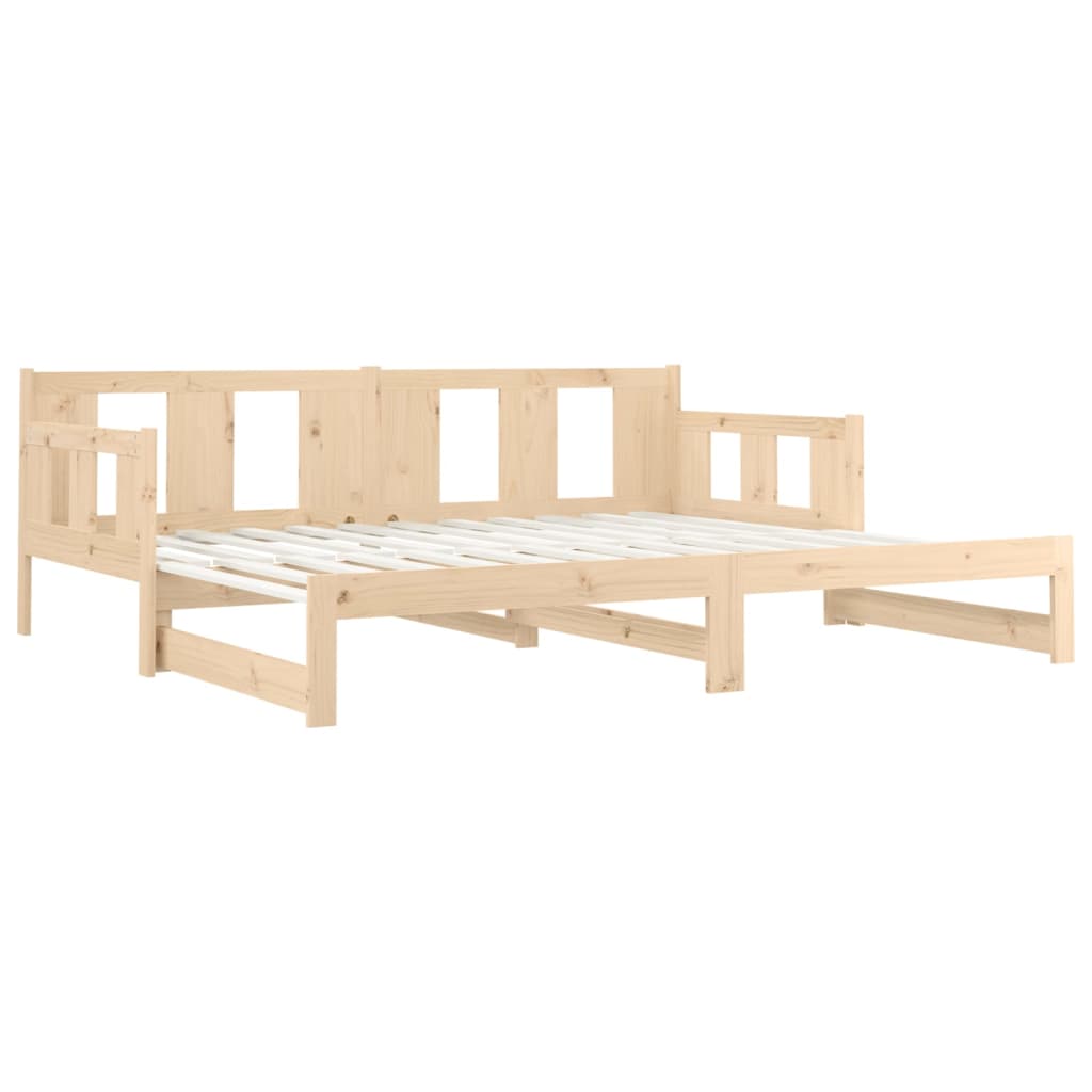 Daybed extendable solid pine wood 2x(90x200) cm