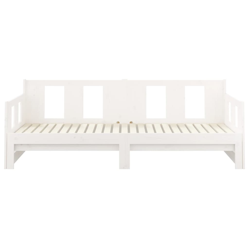 Daybed Extendable White Solid Pine 2x(90x200) cm