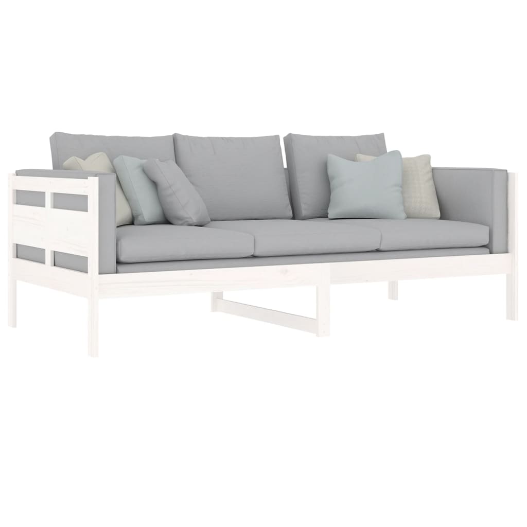 Daybed White Solid Pine 90x200 cm