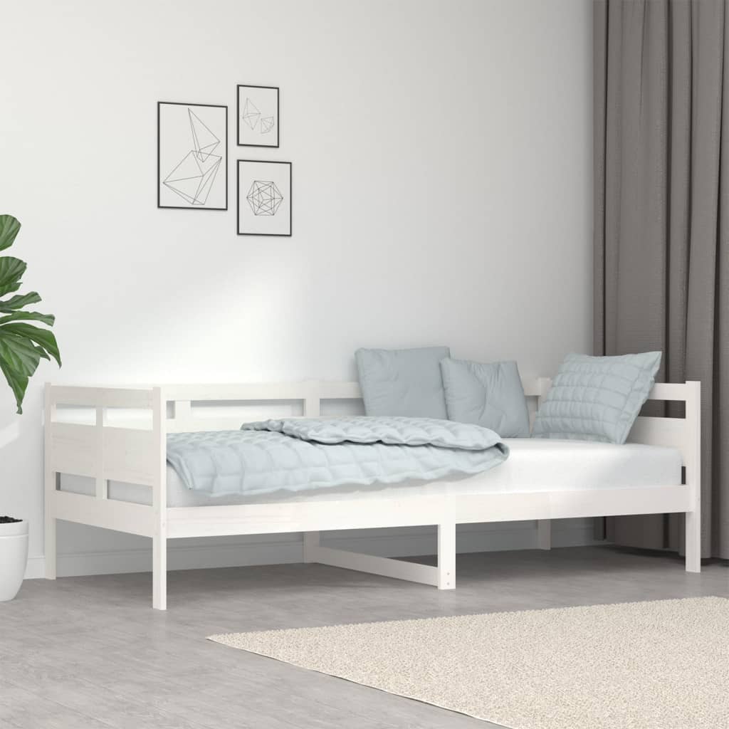 Daybed White Solid Pine 90x200 cm