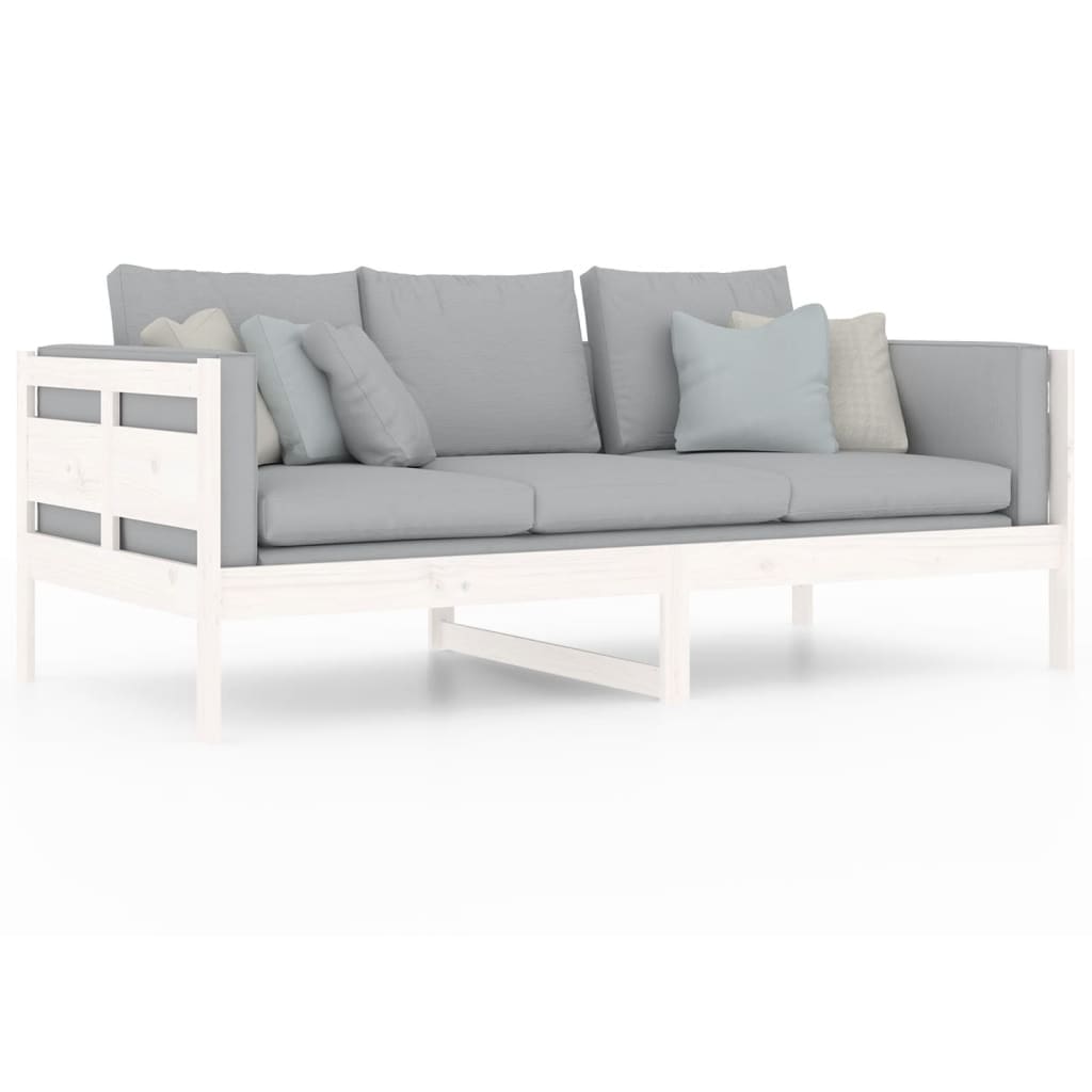 Daybed White Solid Pine 90x190 cm