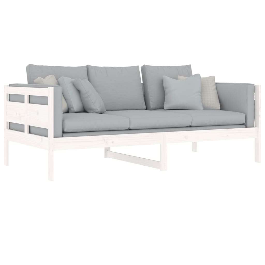 Daybed White Solid Pine 90x190 cm