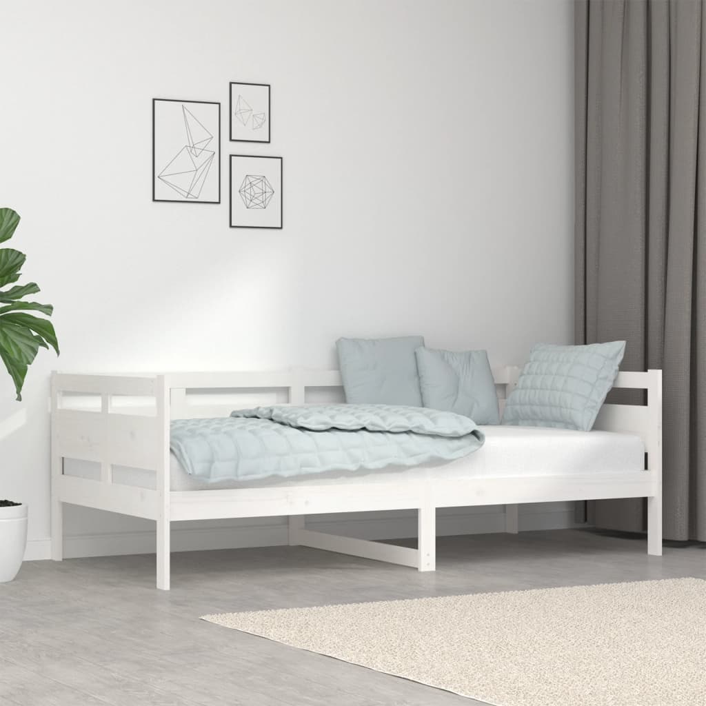 Daybed White Solid Pine 90x190 cm