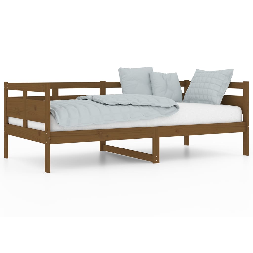 Daybed Honey Brown Solid Pine Wood 90x190 cm