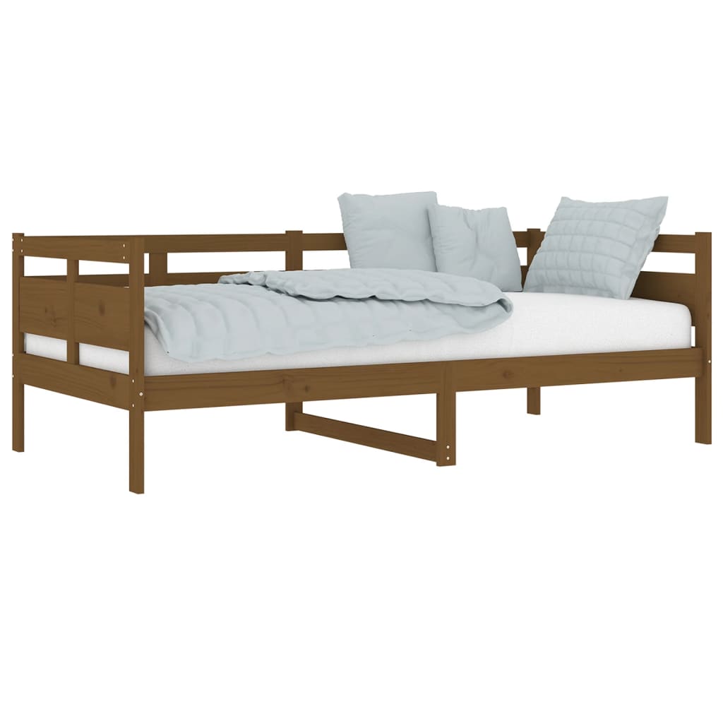 Daybed Honey Brown Solid Pine Wood 90x190 cm