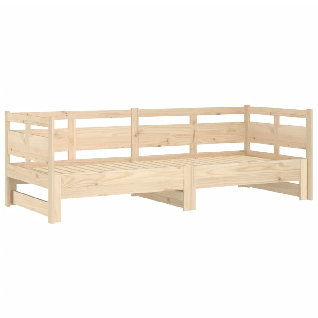 Daybed extendable solid pine wood 2x(90x200) cm