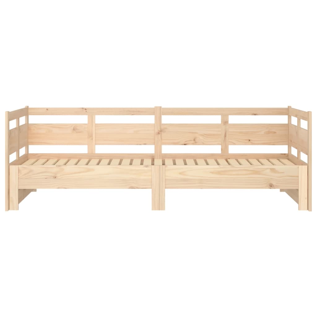 Daybed extendable solid pine wood 2x(90x200) cm