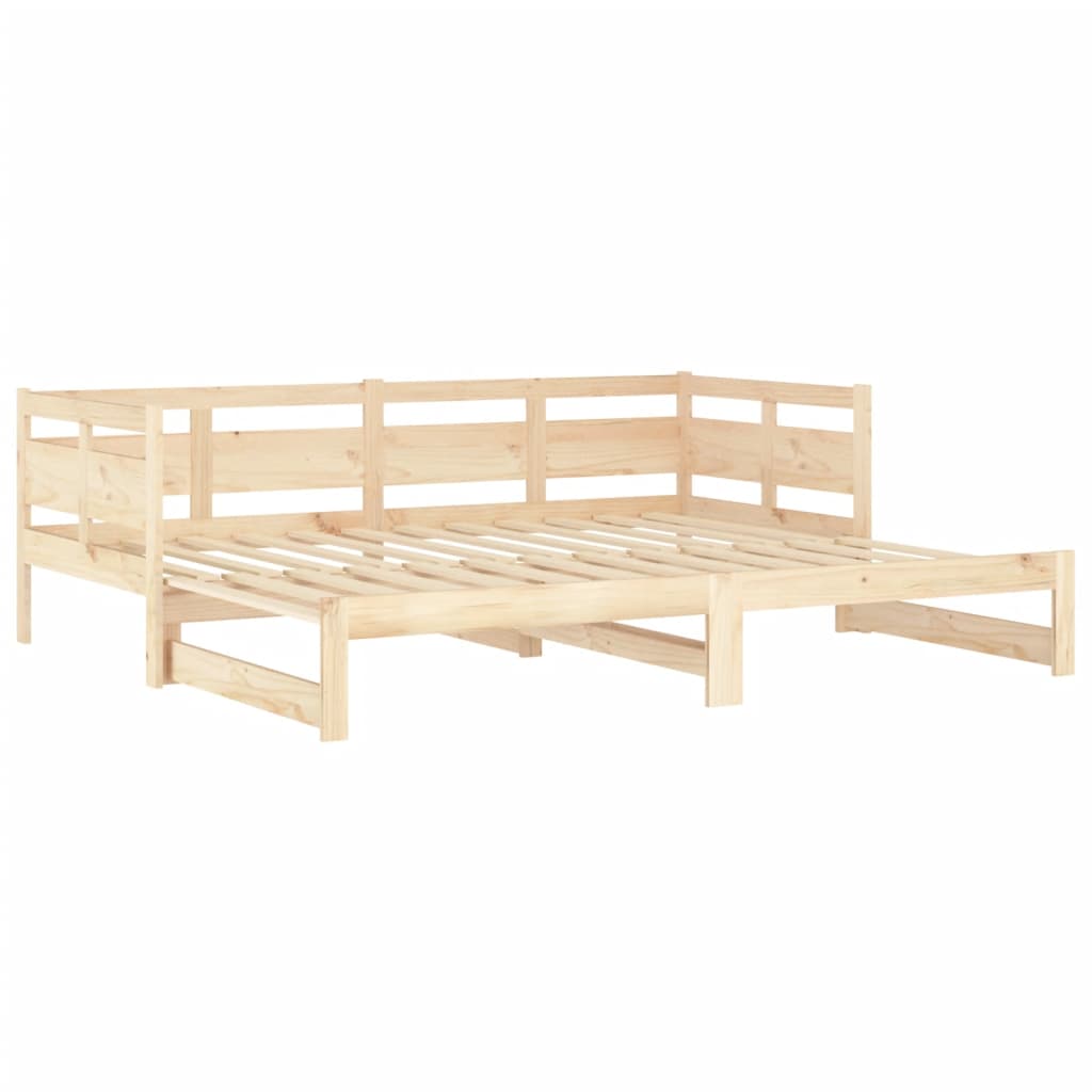 Daybed extendable solid pine wood 2x(90x200) cm