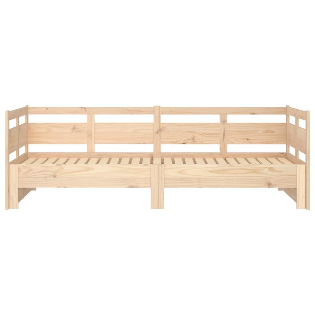 Daybed extendable solid pine wood 2x(90x190) cm