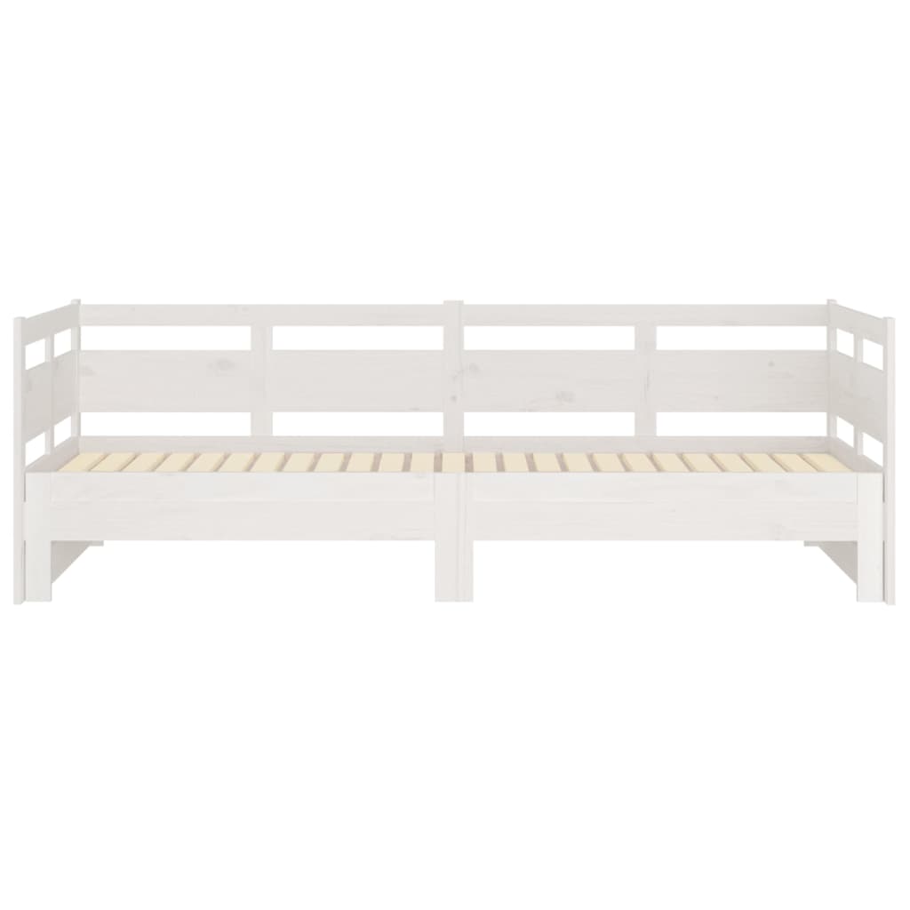 Daybed Extendable White Solid Pine 2x(90x190) cm