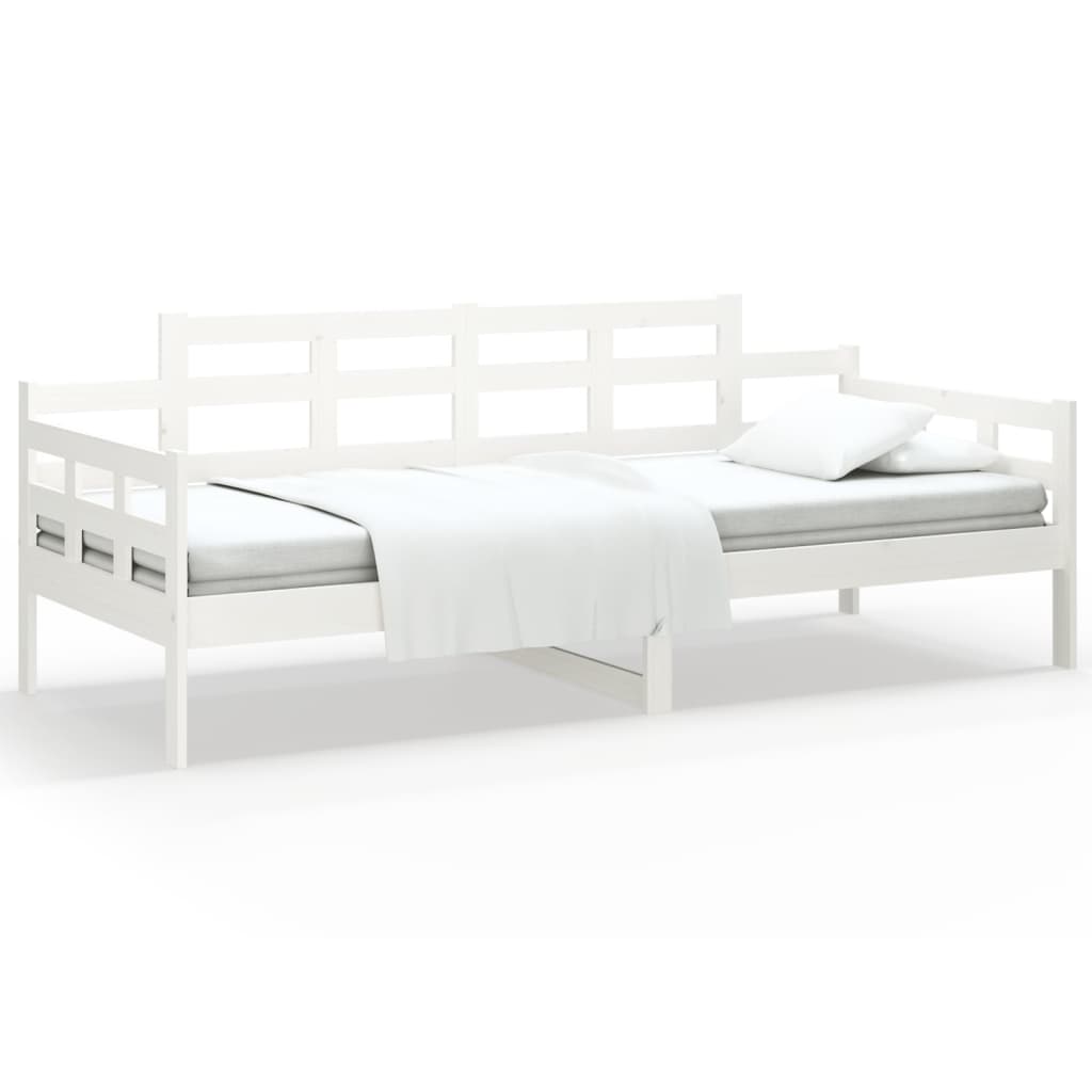 Daybed White Solid Pine 90x200 cm