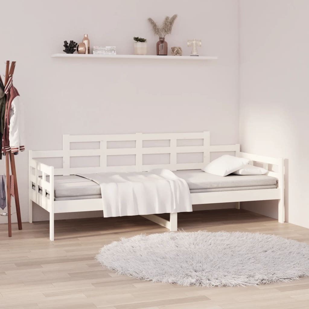 Daybed White Solid Pine 90x200 cm