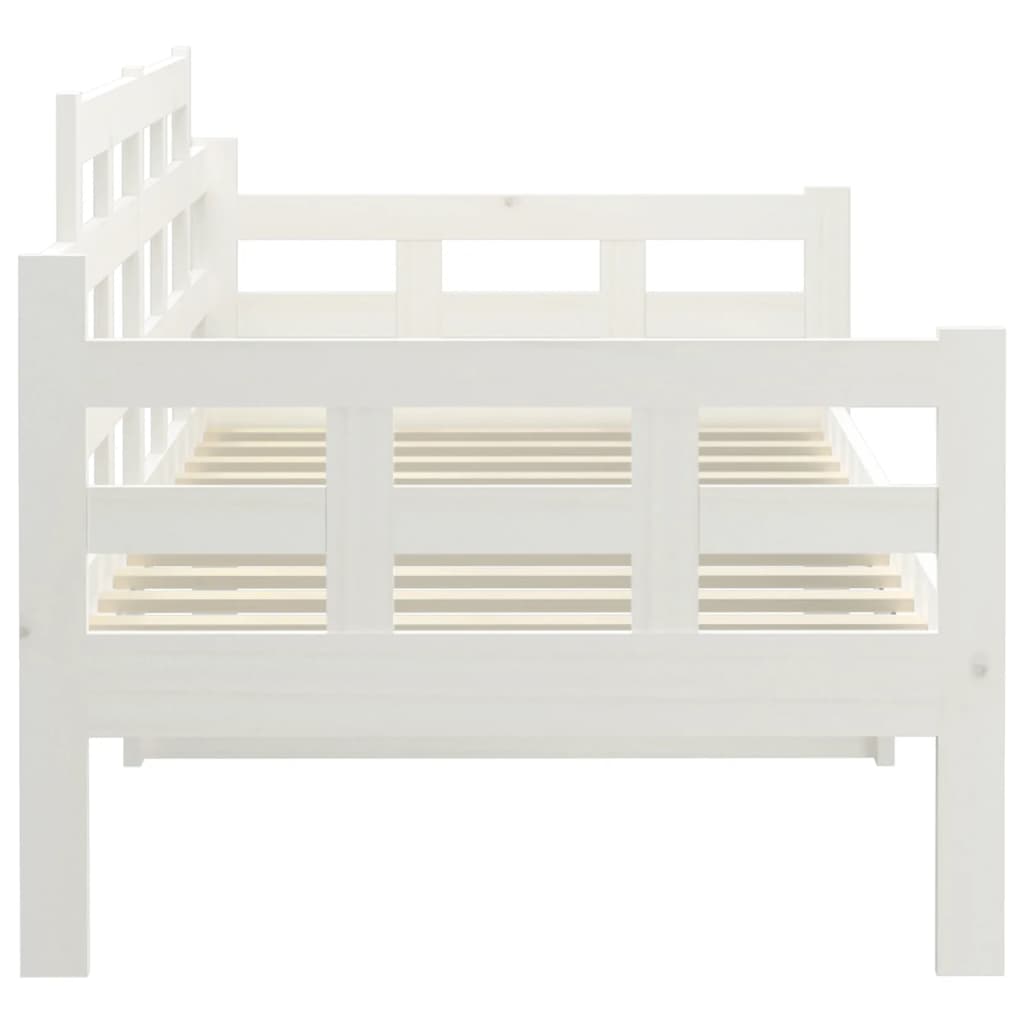 Daybed White Solid Pine Wood 80x200 cm