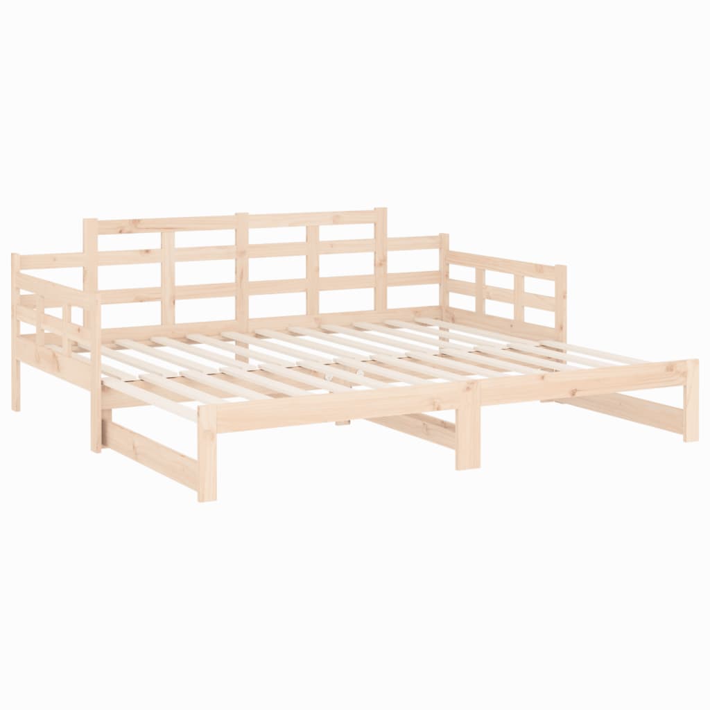 Daybed extendable solid pine wood 2x(90x200) cm