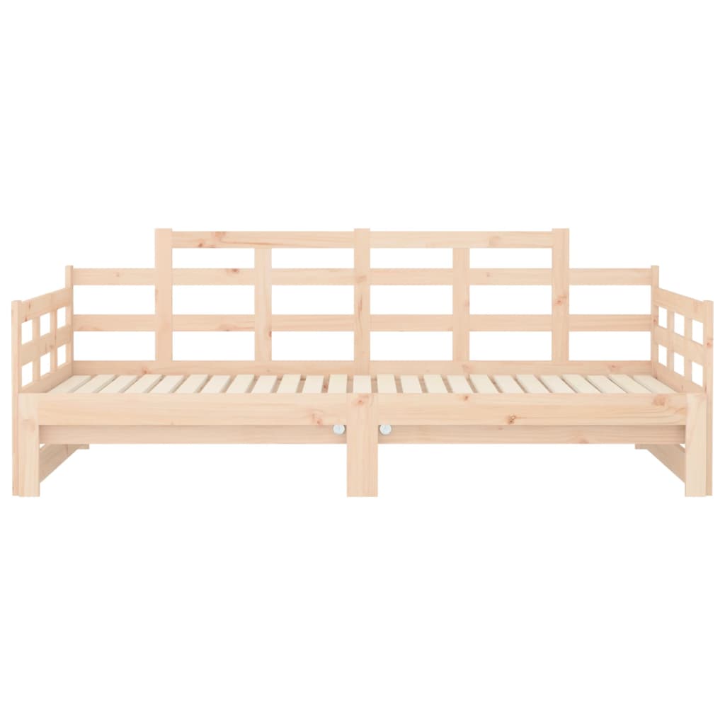 Daybed extendable solid pine wood 2x(90x200) cm