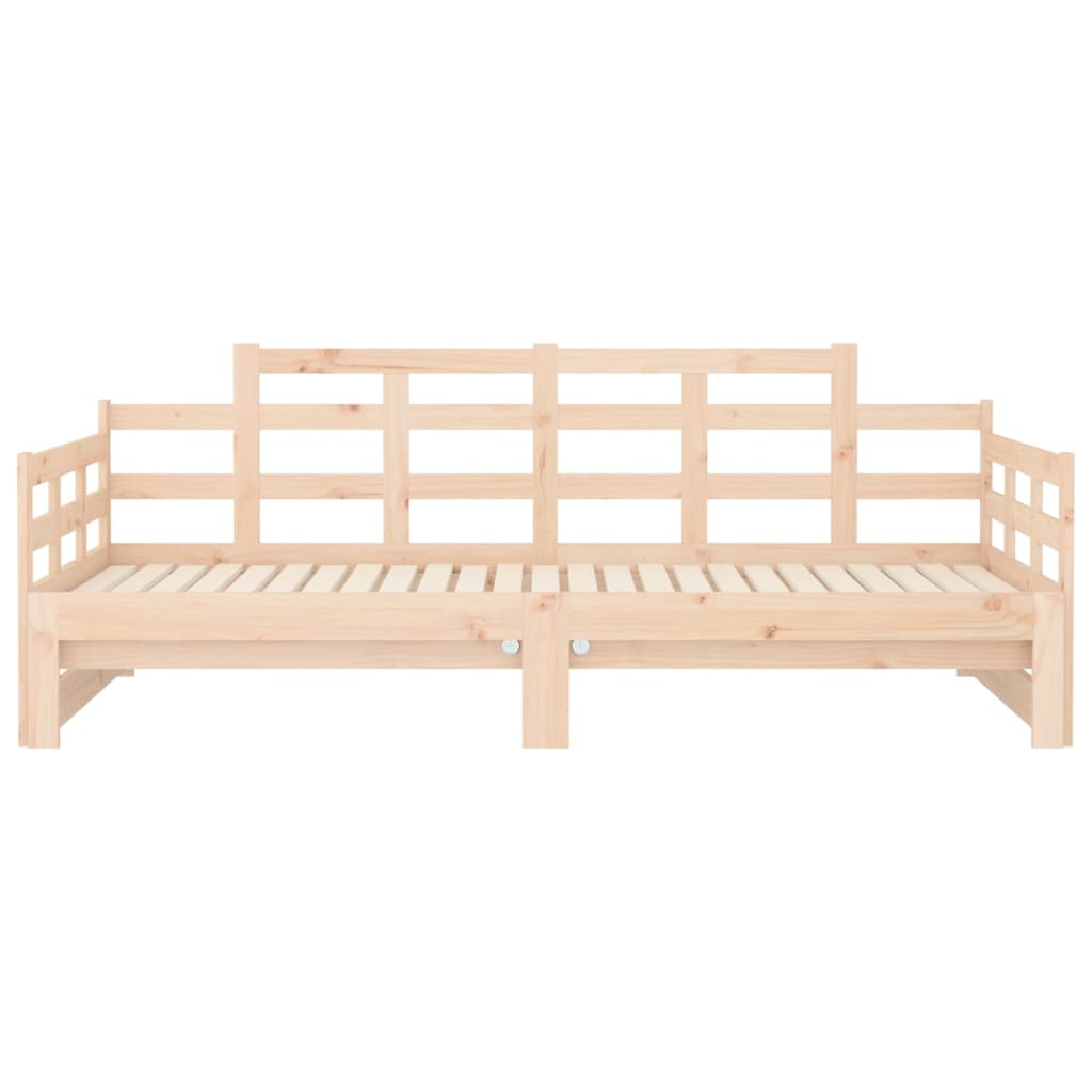 Daybed extendable solid pine wood 2x(80x200) cm