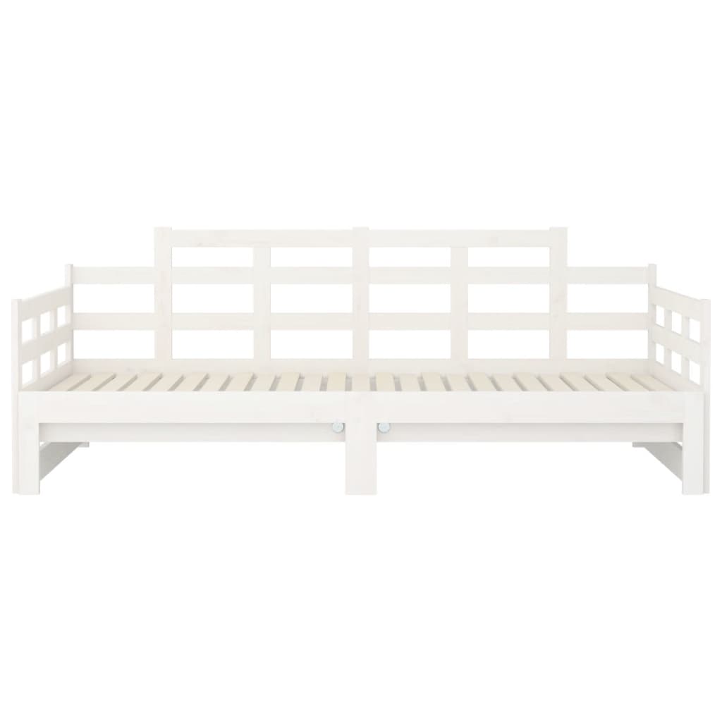 Daybed Extendable White Solid Pine 2x(80x200) cm